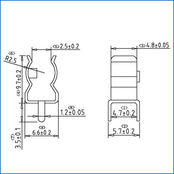 Никель H62 покрыл латунные зажимы 15A 250V патрона предохранителя 2AG 3AG 5AG стеклянные