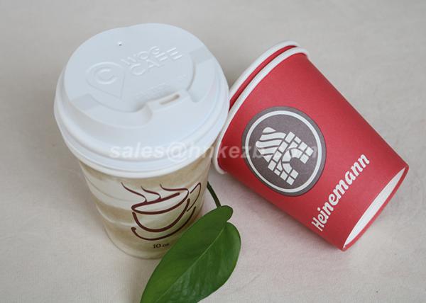 Colored Printed Singel Wall Paper Cups 12oz 380ml Coffee Cups Disposable With Lids
