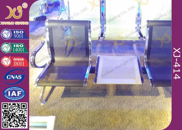 Polish Finish Upholstered Public Waiting Chairs For Government Seat Area