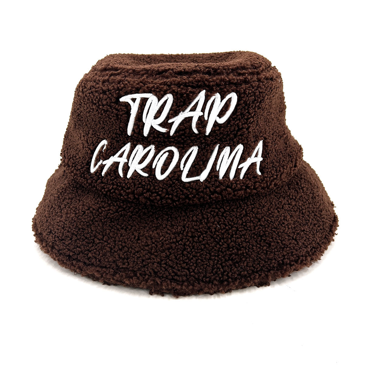 Teddy Velvet Bucket Hat Cotton Satin Fisherman Hat Custom 3D Embroidered