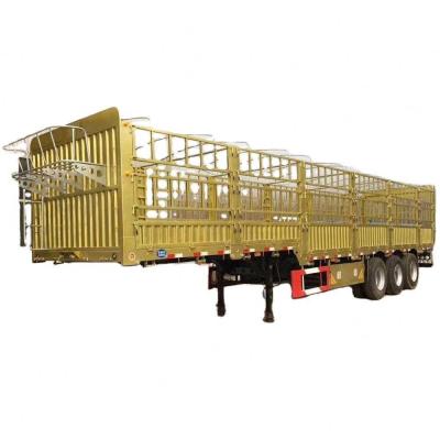 60T Max Payload AOTONG Bulk Cargo Carrier Fence Semi Trailer for Warehouse Transport