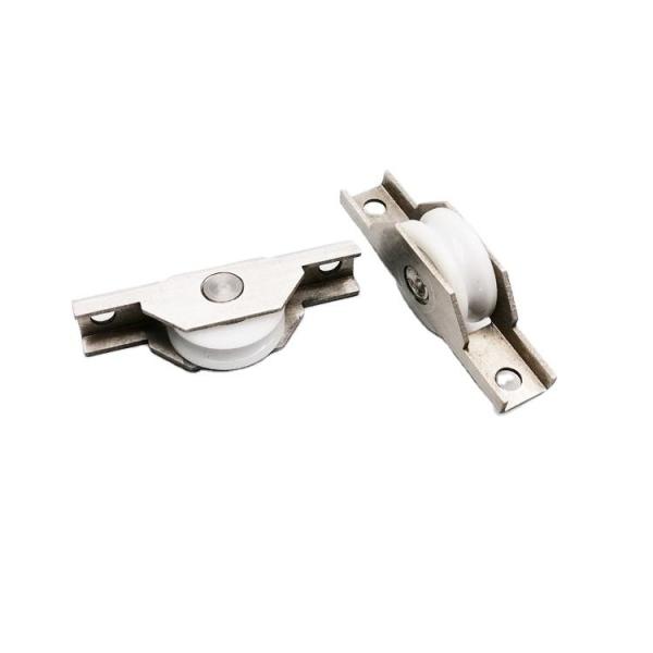 201 304 Stainless Steel Bracket Sliding Door Rollers U Shape Nylon Pulley Wheel Stainless Steel Door Rollers