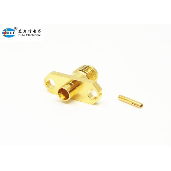 Женские 2 отверстия служат фланцем соединитель 50Ohm держателя SMA RF покрытое золотом