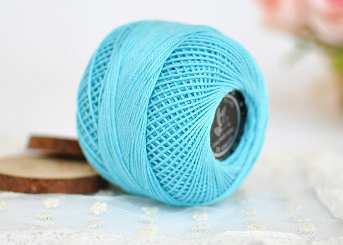 Eco - friendly 3# Lace Thread 6S / 3 Ply Crochet Cotton Yarn Lace Products Use