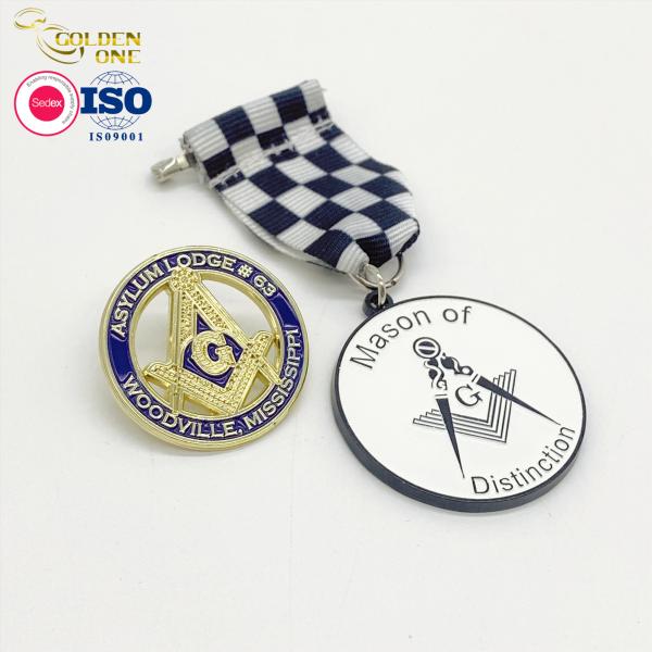 Chaplain Badge Metal Lapel Pins Masonic Lions Birthday Souvenir Pin