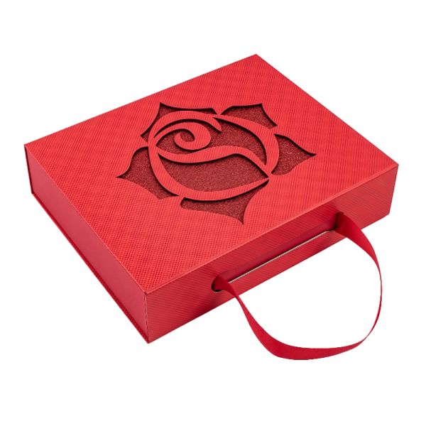 Handheld Cosmetics Packaging Box Luxury Hollowed Out UV Protection Moisture Proof