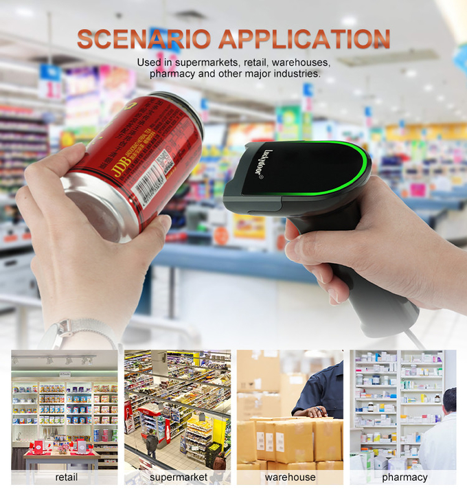 2D читатель кода штриховой маркировки блока развертки кода QR Handheld с кабелем USB для магазина розничной торговли