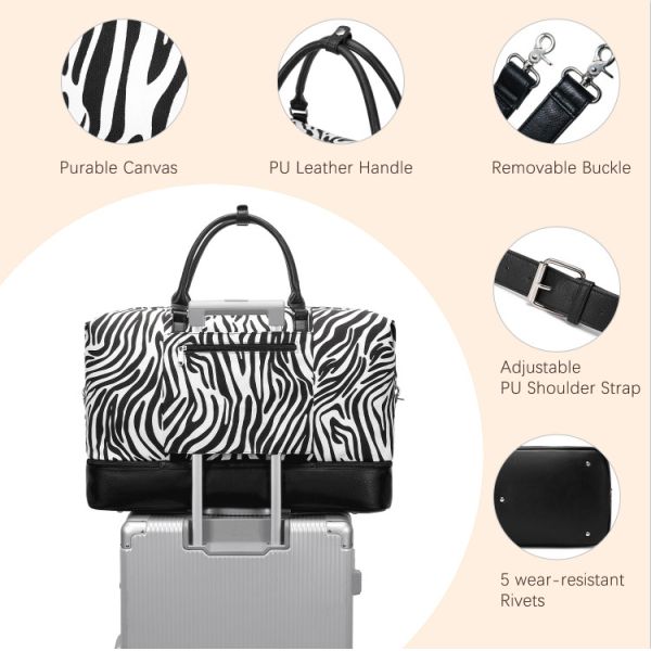 Women'S Travel Bag Striped Travel Bag Yoga Dry Wet Separation Bag Travel Bag