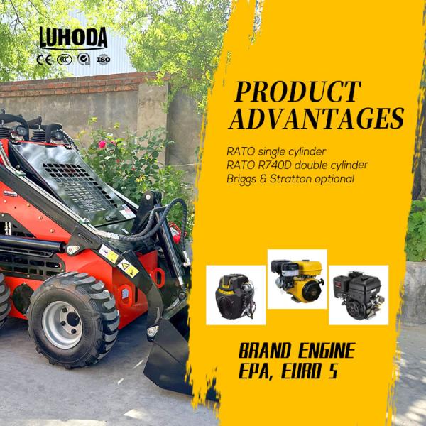 Free Shipping Mini Skid Steer Loader Cheap Wheel Loader Minicargador Farm CE EPA Engine Compact Skid Steer Loaders
