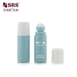 75ml Round Plastic Roll‑on Bottle Empty Deodorant Roller Bottle Multiple Optional Caps