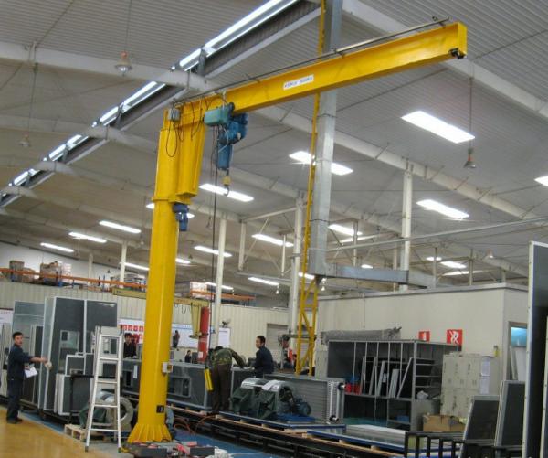 Fixed Column Free Standing Cantilever Arm Jib Crane 5 Ton In Workstations