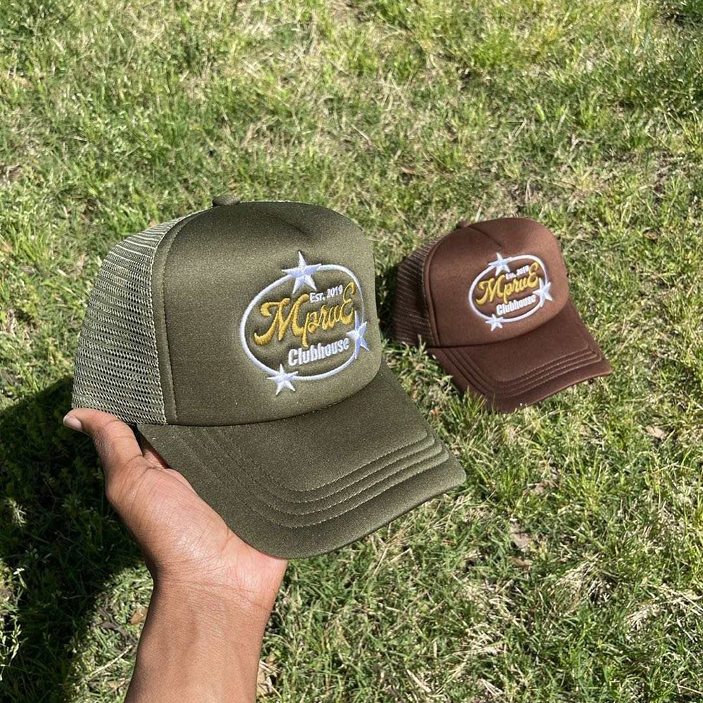 Custom Embroidery Trucker Hats With Screen Printing logo Plain Foam