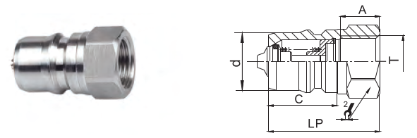Соединений нержавеющей стали ISO7241B инструменты масла CNC гидравлических быстрых подвергая механической обработке