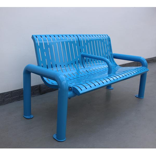 Металлические скамейки для парковки на открытом воздухе с подложкой на спину