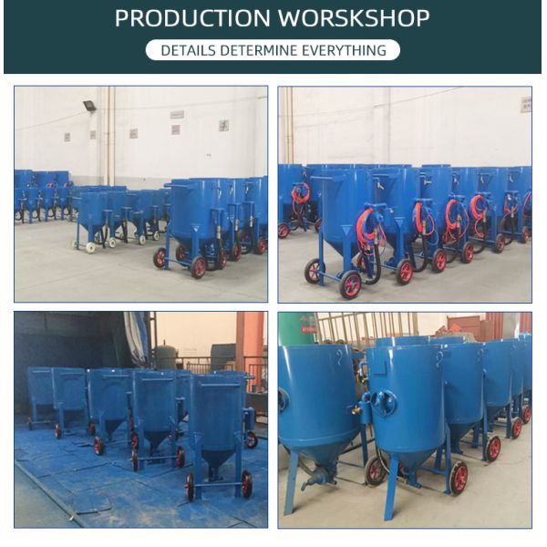 Dry / Wet Movable Portable Sandblasting Machine Dust Free Sandblaster Machine