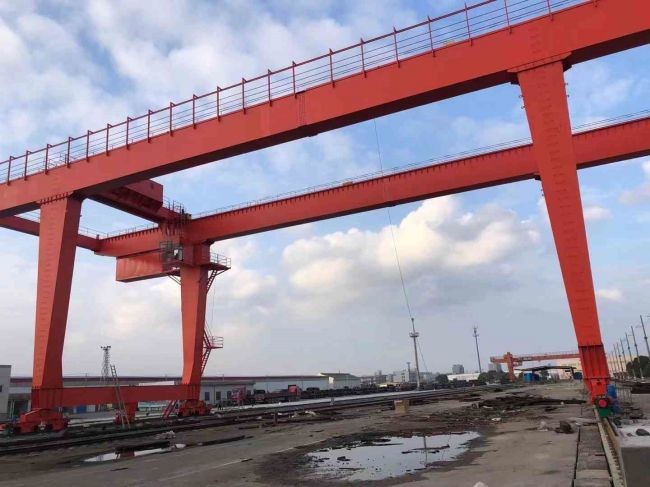 Сверхмощный двойной рельс луча установил кран на козлах 35ton 45ton 55ton RMG