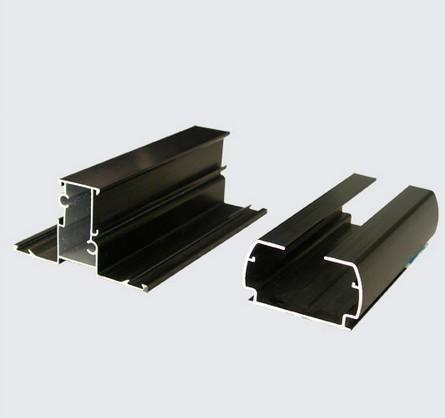 PVDF Painted Black Aluminum Window Extrusion Profiles , Bathroom Aluminum Sliding Windows