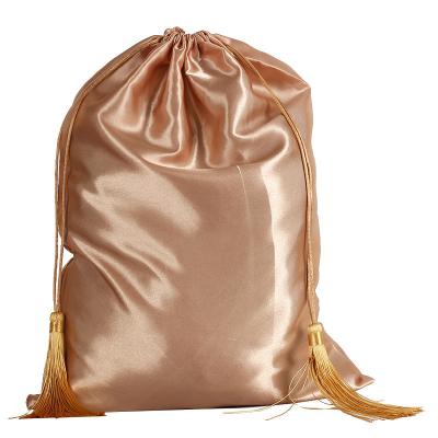 Multifunctional Satin Drawstring Pouch , Warrens Hair Jewelry Satin Favor Bags