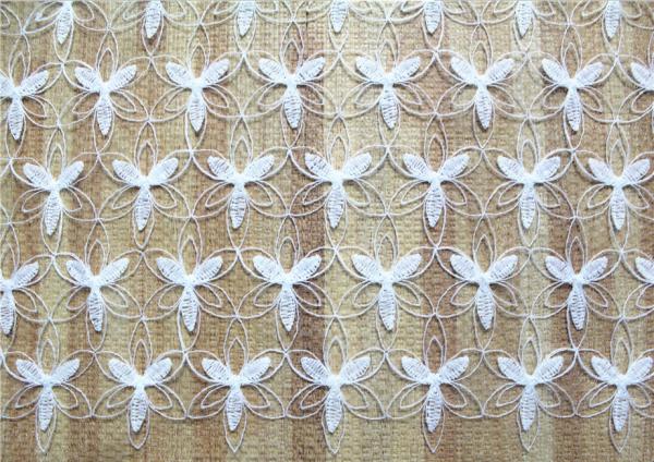 Diamond Mesh based Crown Style Embroidery Lace Fabric Crown for Women's Clothes
