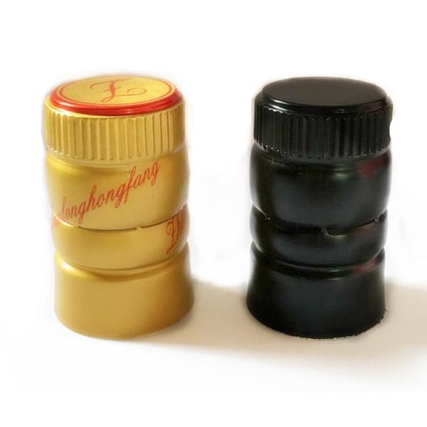 32.5x53mm Johnnie Walker Whisky Bottle Caps Custom Made Gold Plastic Aluminum