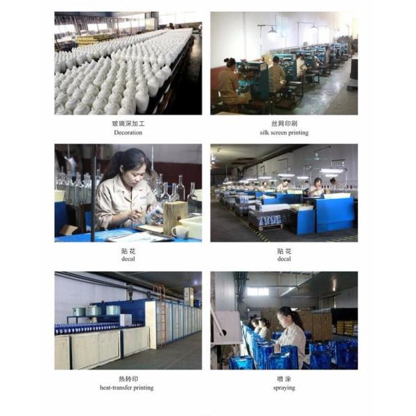 Metal Label Screen Printing 1.5L Rum Glass Bottle