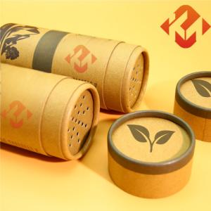 Biodegradable Cylindrical Custom Cardboard Tube Packaging For Tea And Edible