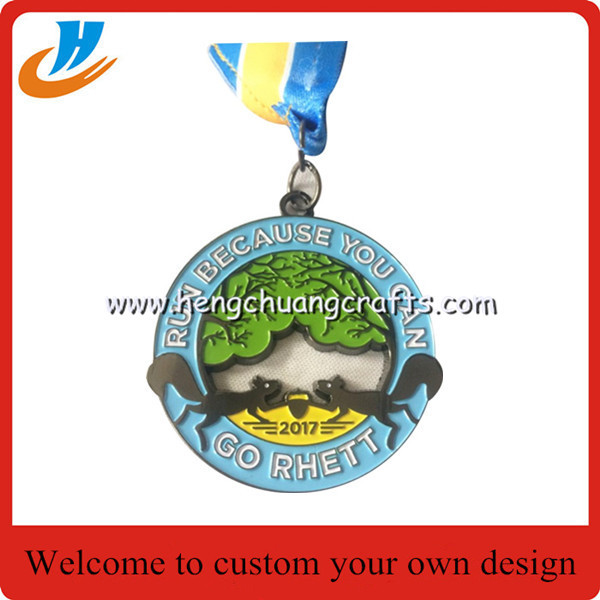 60mm metal medals, casting medals blank gold medals with custom logo print