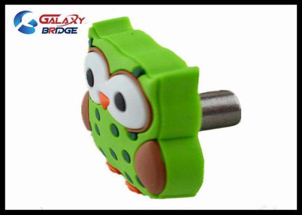 Mr.Owl GreenRubber Kids Bedroom Knobs , Soft Plastic Knobs For Children's Furniture Decorative