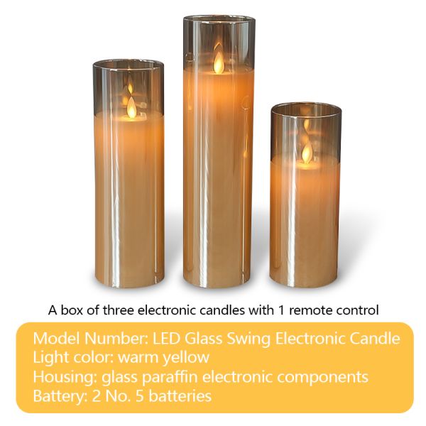 Flameless LED Pillar Candles Polished Flickering Battery Operated Candle For Home Decoration