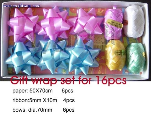 set001 Gift wrap set 16 pcs