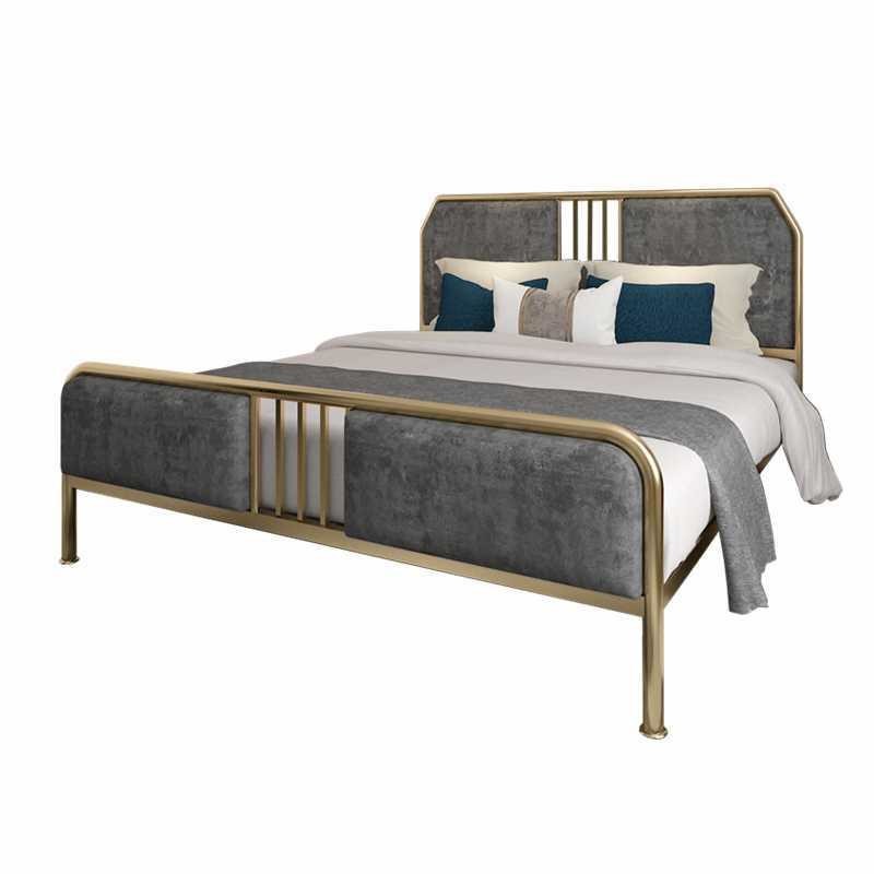 Sophisticated Tufted Metal Bedroom Furniture Set with Display Stand and Bunk Bed