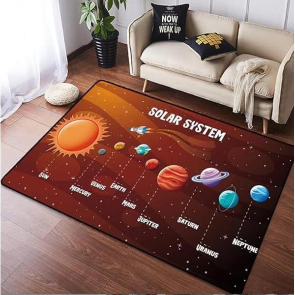 3D Stereo Vision Exploring The Planet Universe Living Room Floor Carpets