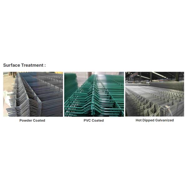 Fil Dia 5 mm Mesh métallique clôture RAL 6005 vert en poudre revêtue de clôture 3D panneau de clôture triangulaire courbure pour le chantier de construction