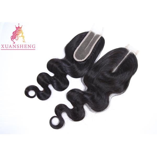 Real Virgin Body Wave Kim Closure Hair, Black Hair 2*6 Transparent Lace Closure