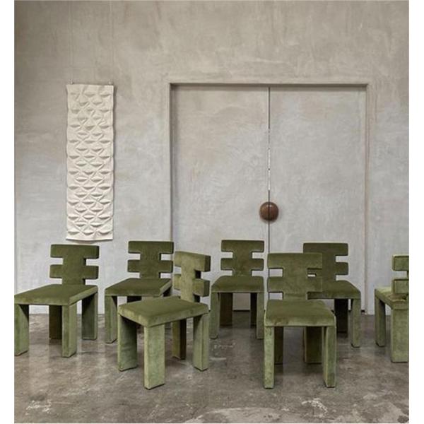Modern Green Velvet Accent Dining Chairs for Restaurant ODM