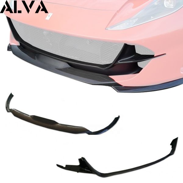 Ferrari N Type Dry Carbon Fiber Aero Body Kit Retrofit Upgrade Front Lip Side