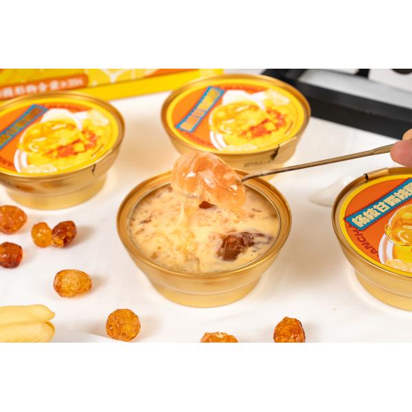 Preparado para comer mango Pomelo Sago con chicle de durazno postre postre vegano base vegetal piel nutritiva