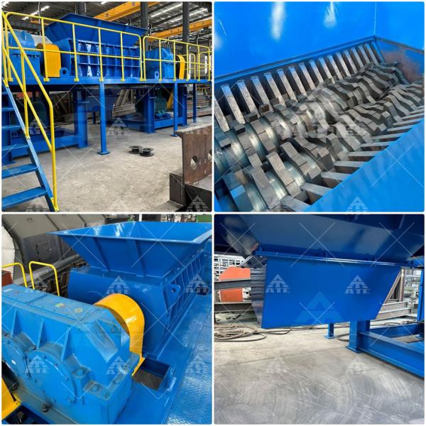 Hydraulic Scrap Double Shaft Waste Metal Steel Iron Recycling Waste Metal Shredder Machine for Sale