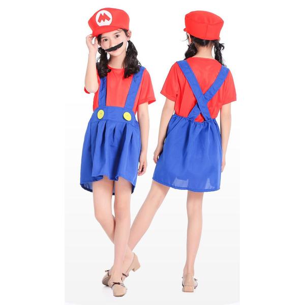Vêtements de danseur de scène SuperMario Onesie pour Halloween Performance de cosplay pour enfants et adultes