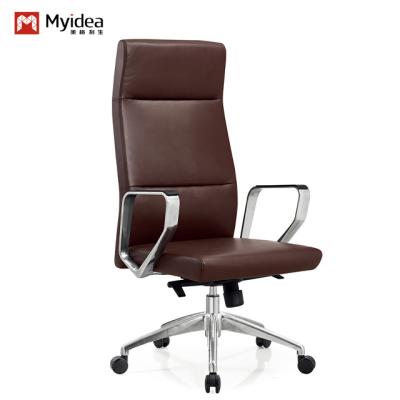 Chaise de direction élégante, Chaise de conférence de bureau, Chaise ergonomique, Chaise en cuir de vachette de première couche, Chaise d'ordinateur d'hôtel
