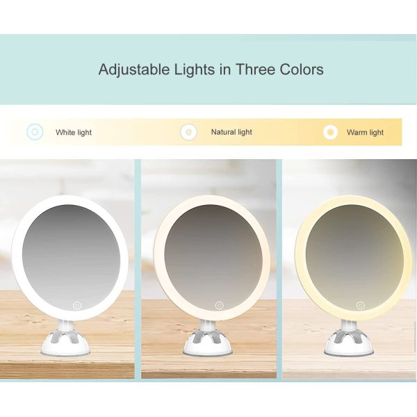 Beauty Beautiful Bathroom Vanity Led Light Magnifying Makeup Mirror With Suction Cup
