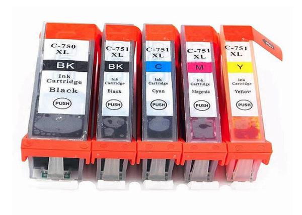 Generic Canon MG5670 MG6470 Computer Ink Cartridge PGI - 750 CLI - 751 Refilling