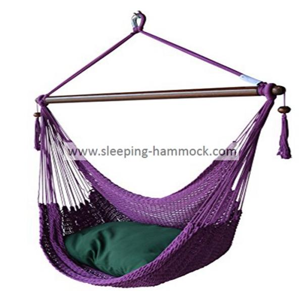 Kids / Adults Indoor Outdoor Two Person Caribbean Hammock Chair 275 Pounds Capacity Purple