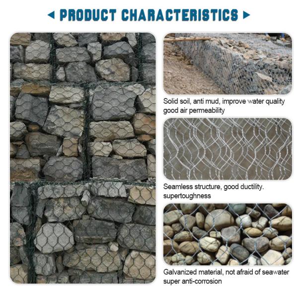 High Quality China Manufacture Easy To Install Iron Hexagonal Gabion Box Wire Mesh Gabion Wall Boxes