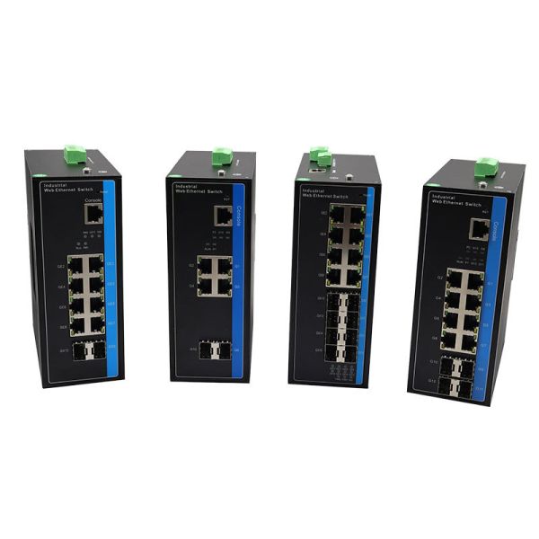 L2 Managed Industrial PoE Switch 4 RJ45 PoE 2 SFP Fiber Gigabit Network Switch