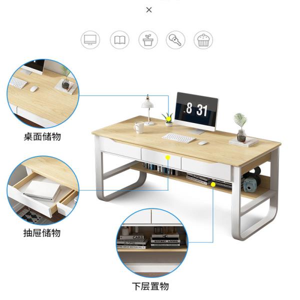 Office Furniture White Desk with Drawers for Kids' Study Table Modern and Functional