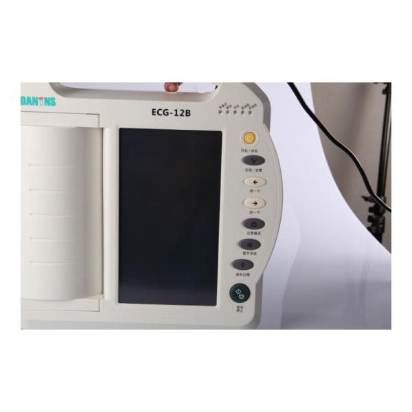 Portable metal ecg machine 12 lead electrocardiograph ecg machine with analyzer maker ecg machine