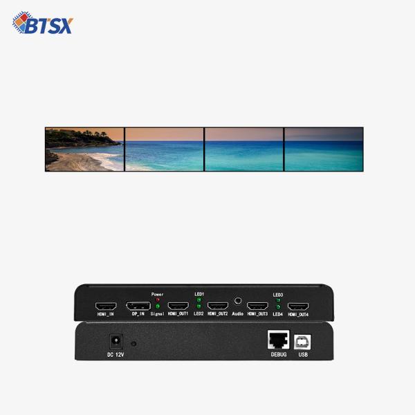Bitvisus 1X4 & 1X3 4K Multi-Écran Dispositif d'Assemblage EDID Processeur Vidéo Programmable BIT-MSE-4K60-104PRO