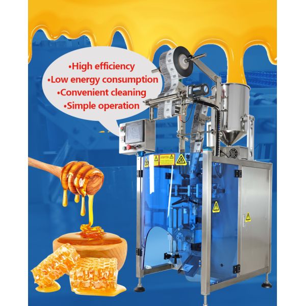 Fully Automatic Electronic High Speed Honey Water Sauce Ketchup Juice Sachet Plastic Bag Making Packing Machine