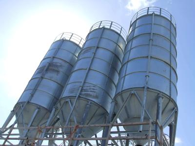 200 Ton Low Profile Cement Silo With Dust Collector Easy To Transport